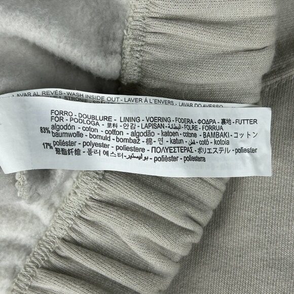 Zara Cropped Hoodie Large Cream Zip Up - Picture 10 of 11